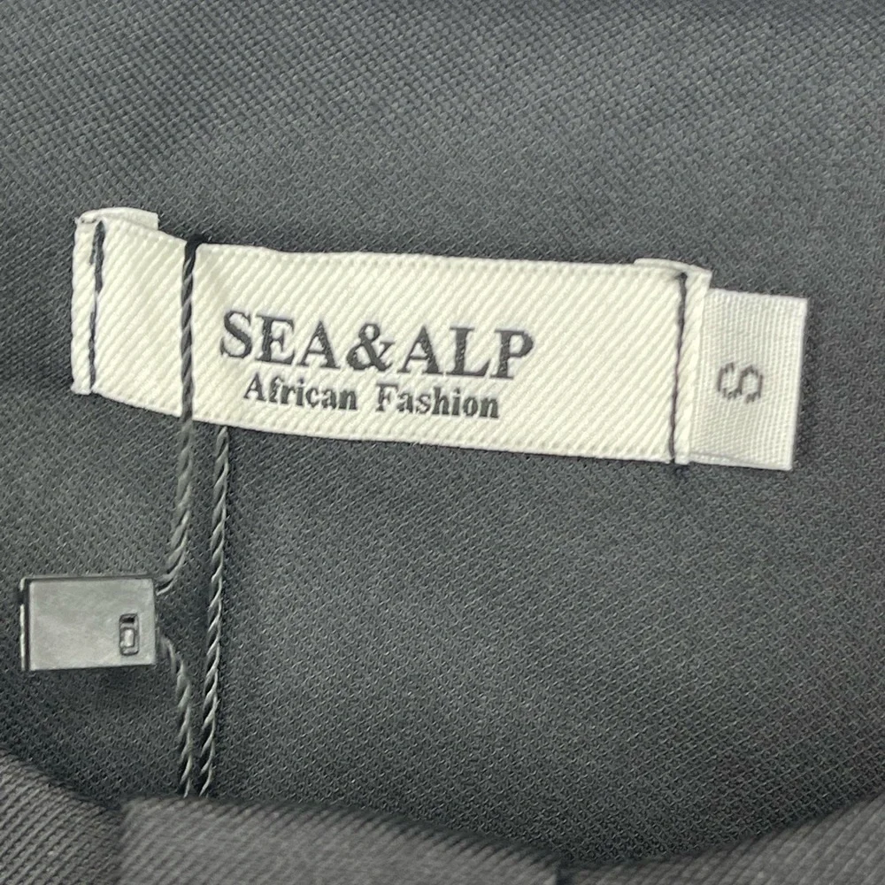 SEA & ALP African Dashiki Men’s Suit Small Black Summer Beachwear New